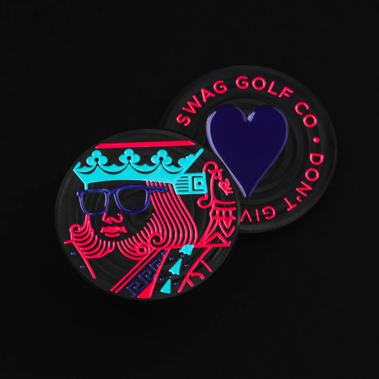 SWAG Don't Give a Putt Suicide King Black PVD Ball Marker
