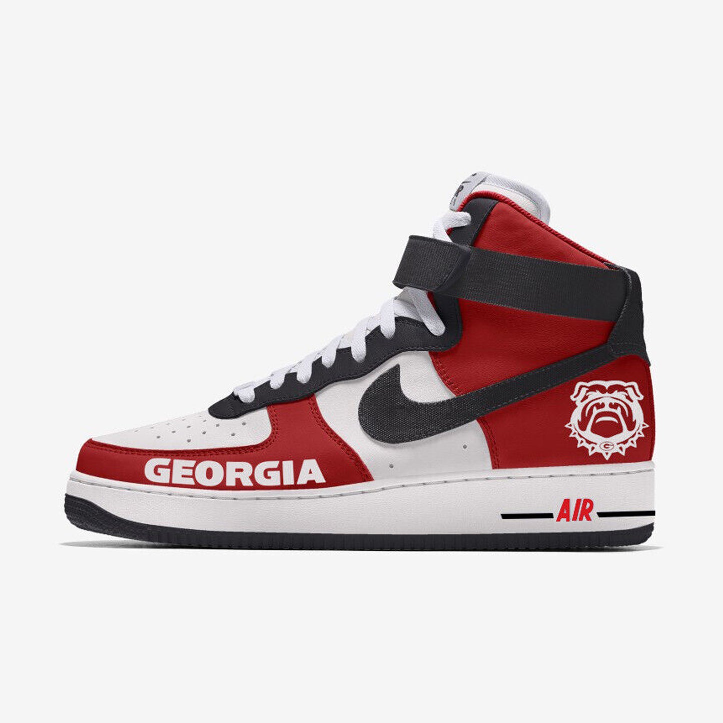 Air Force 1 High Custom Painted University of Georgia