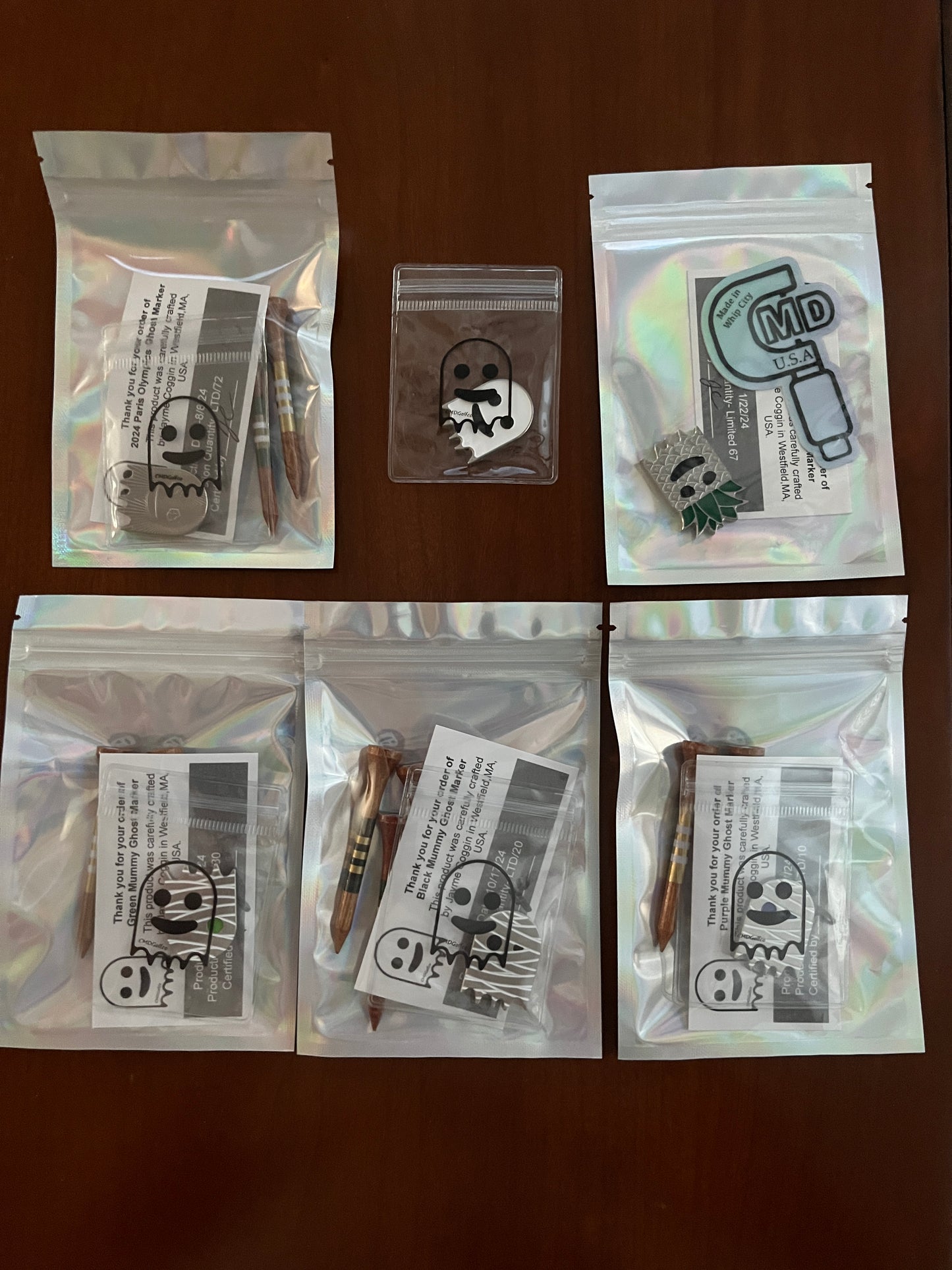 CMD Golf Mummy (Purple/Black/Green), Paris (Olympic), Pineapple, OG Ghost 5th Anniversary