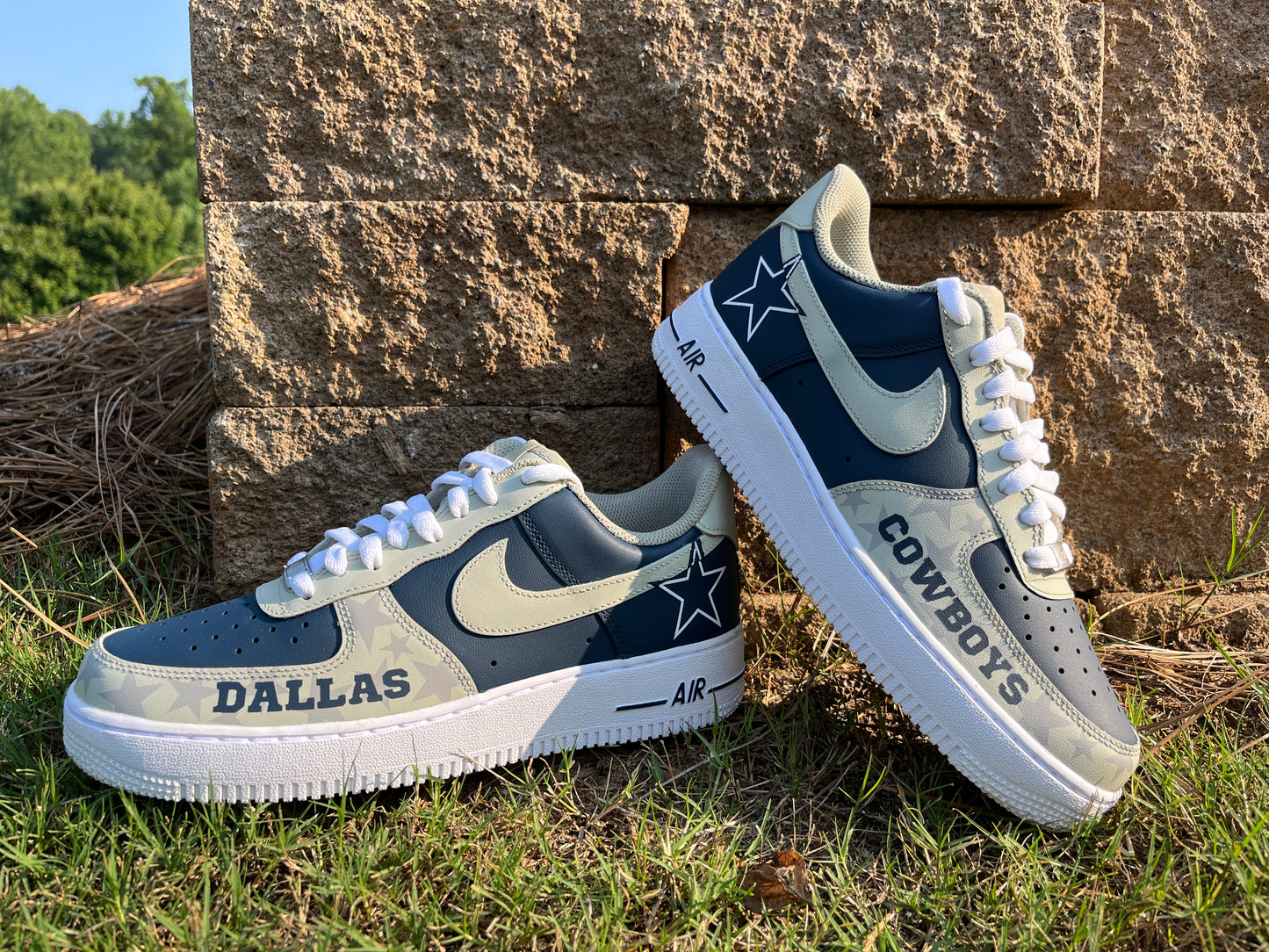 Air Force 1 Custom Painted Dallas Cowboys Style