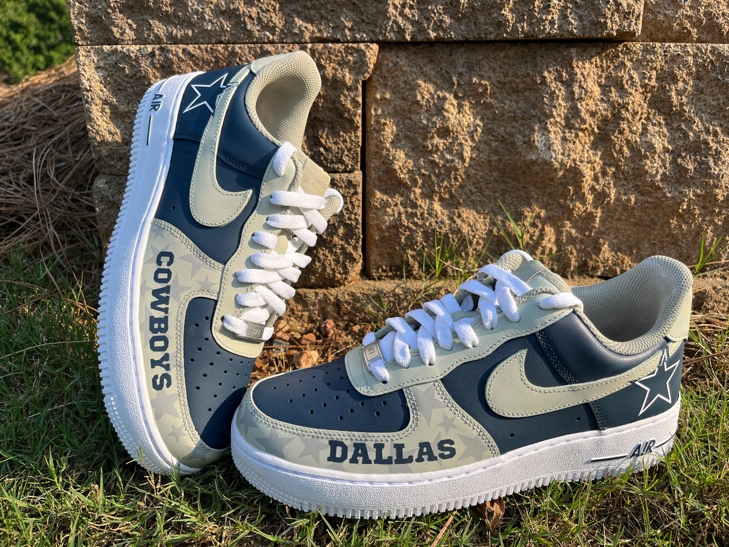 Air Force 1 Custom Painted Dallas Cowboys Style