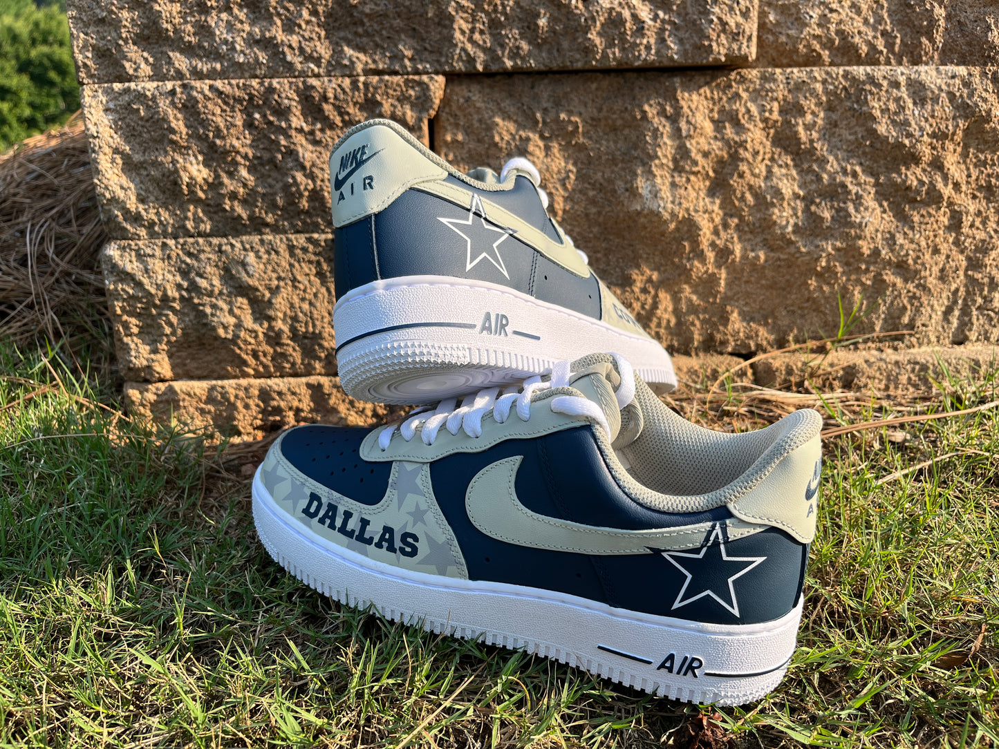 Air Force 1 Custom Painted Dallas Cowboys Style