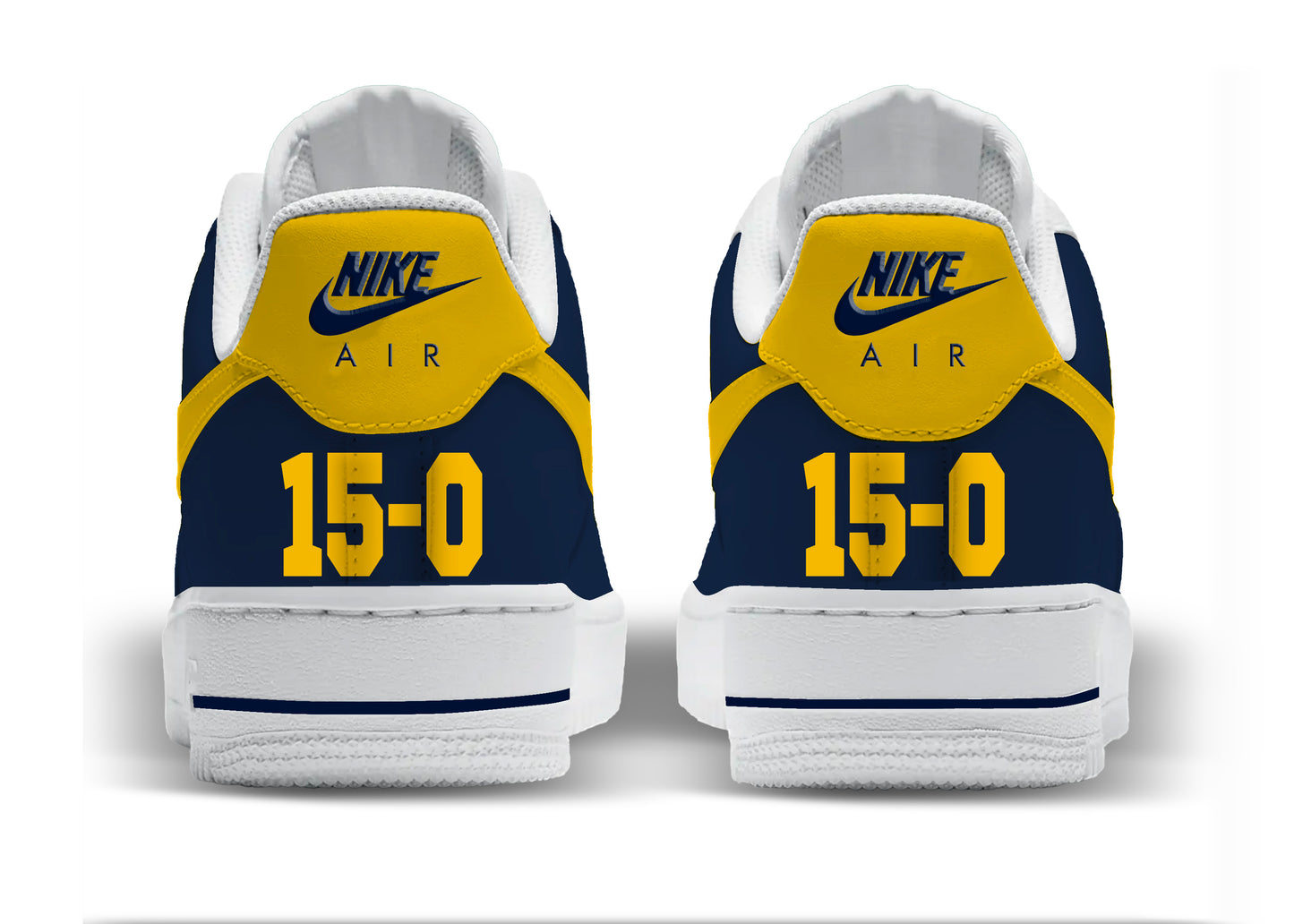 Air Force 1 Custom Painted University of Michigan Natty