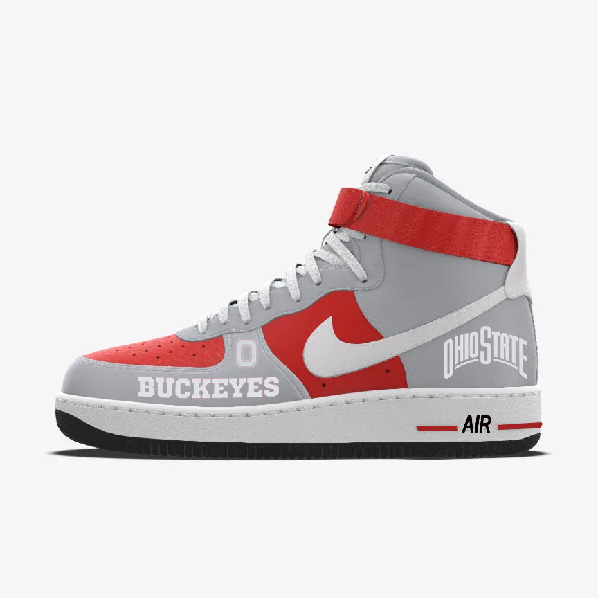 Air Force 1 High Custom Painted Ohio State