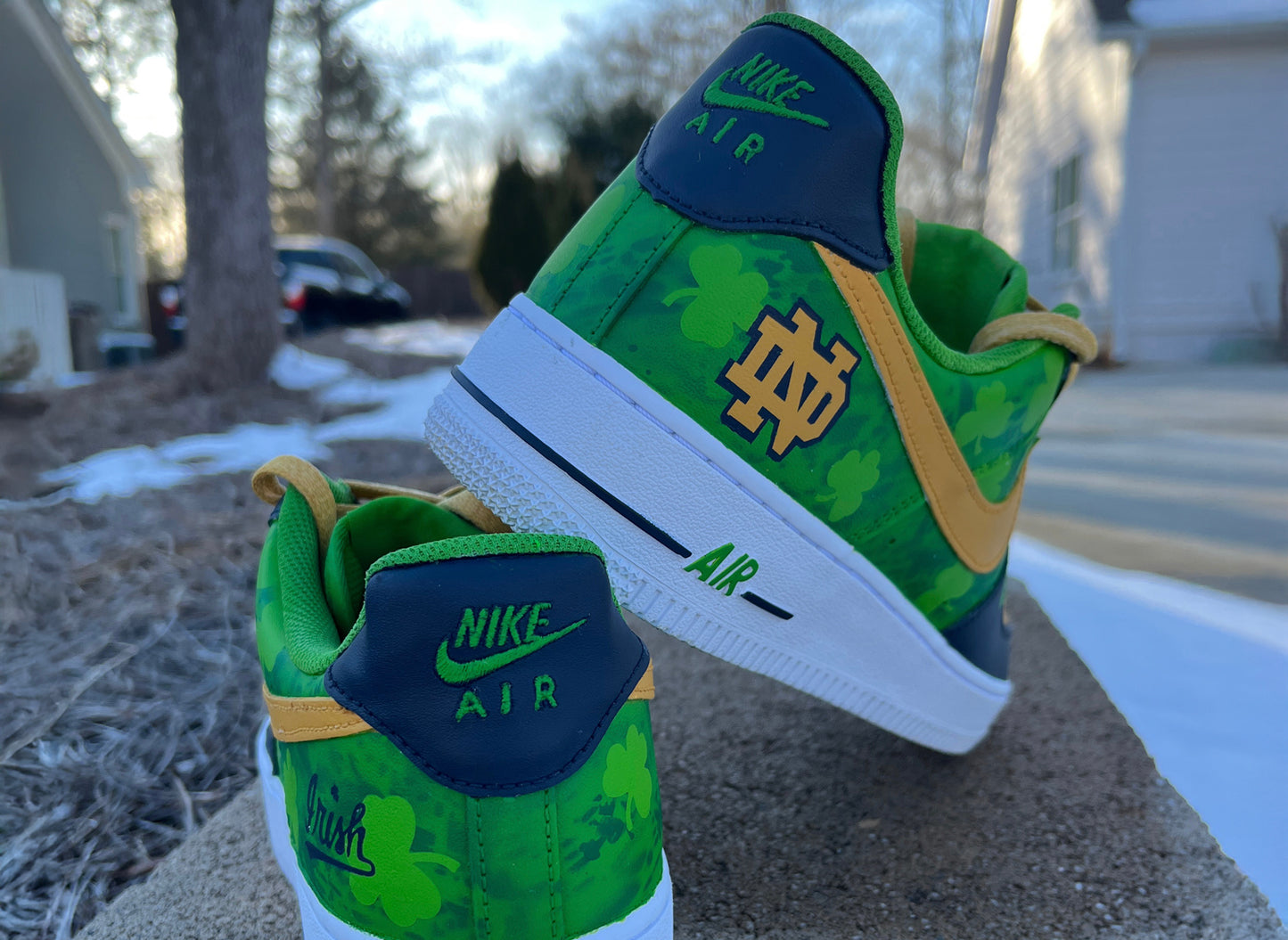 Air Force 1 Custom Painted Notre Dame V2
