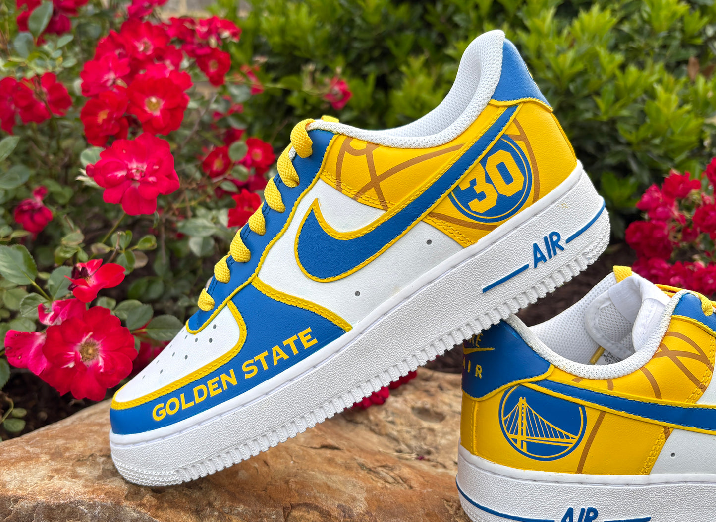 Air Force 1 Custom Painted Golden State Warriors (#30)