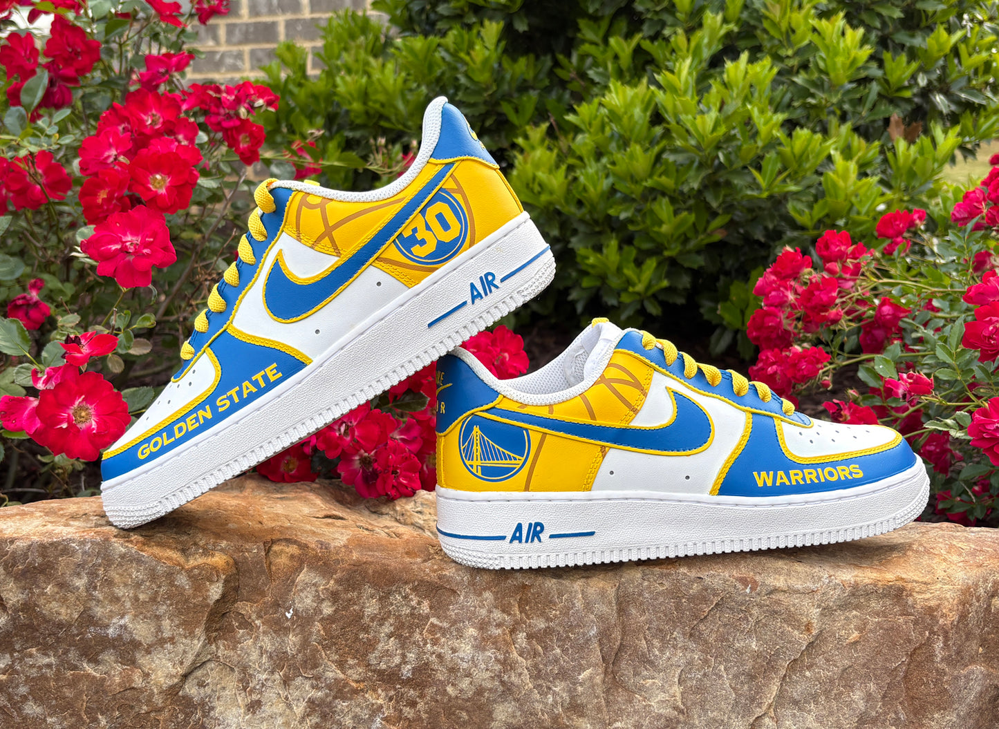 Air Force 1 Custom Painted Golden State Warriors (#30)
