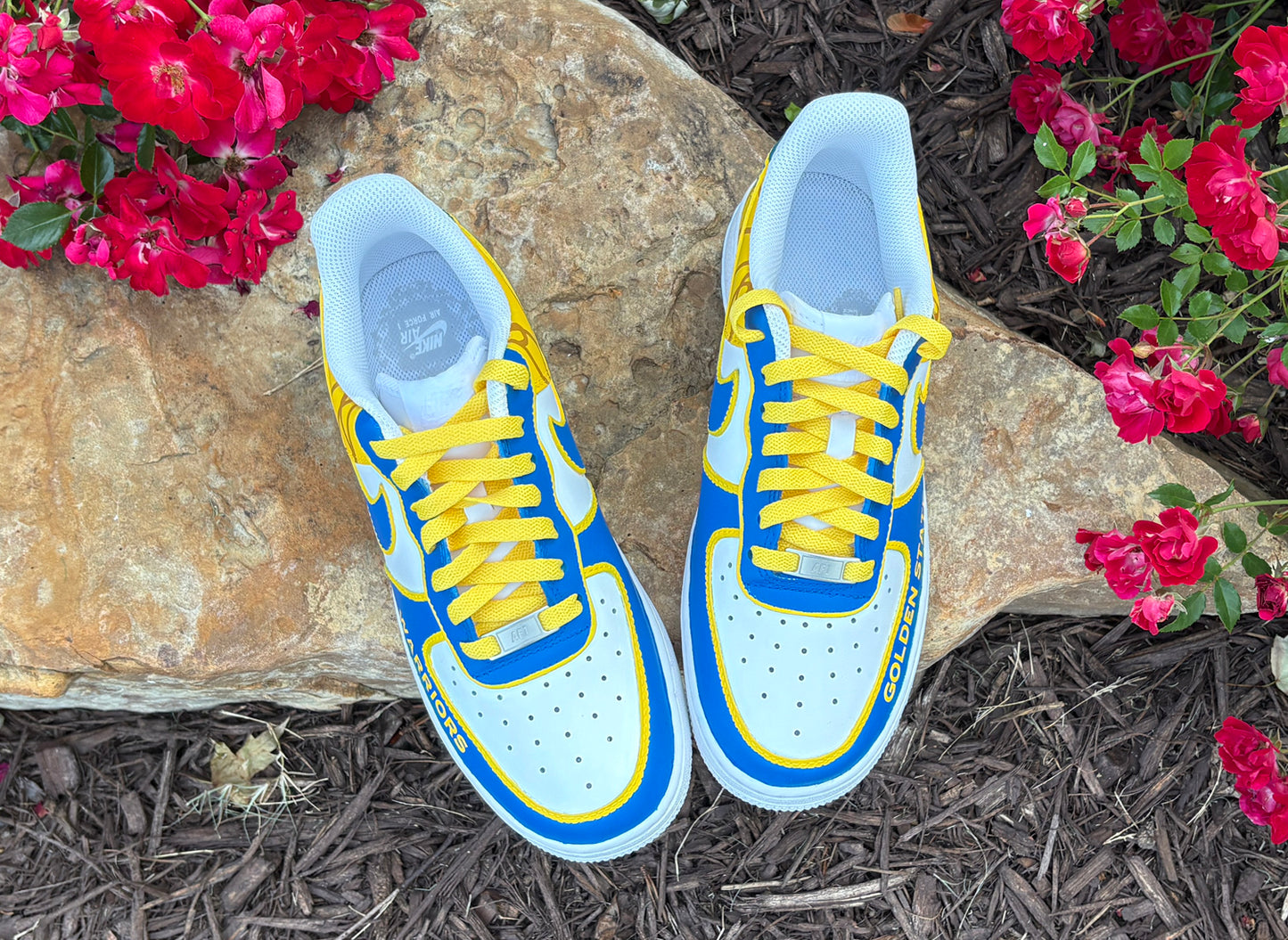 Air Force 1 Custom Painted Golden State Warriors (#30)