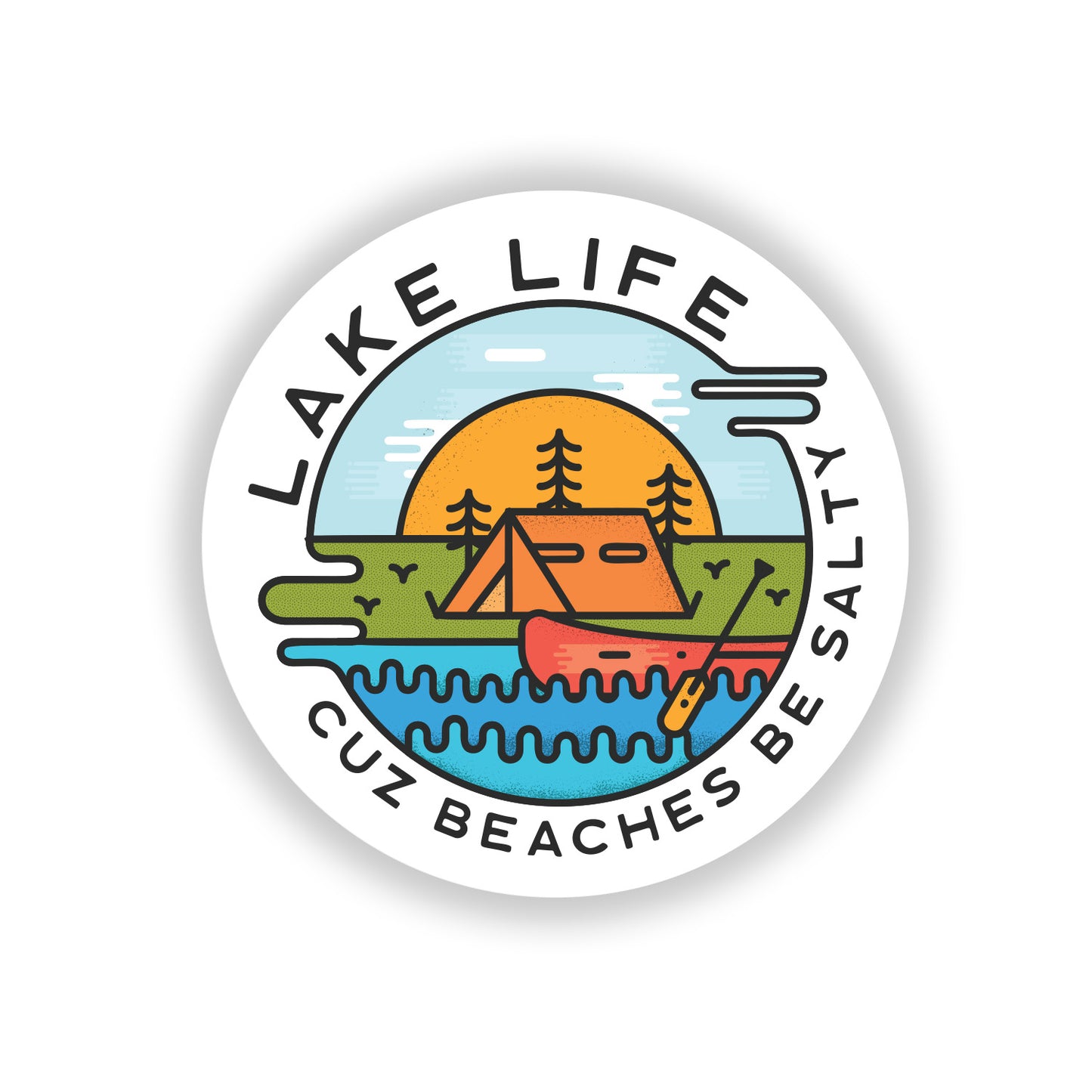 BEACHES BE SALTY STICKER