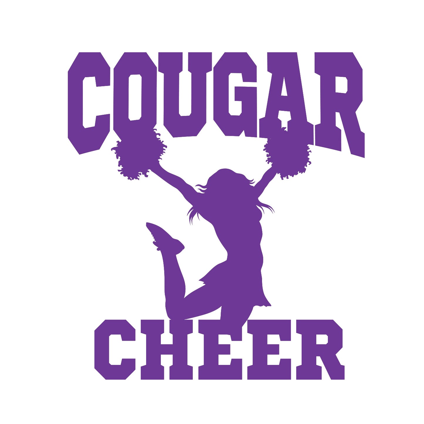 COUGAR CHEER WINDOW DECAL