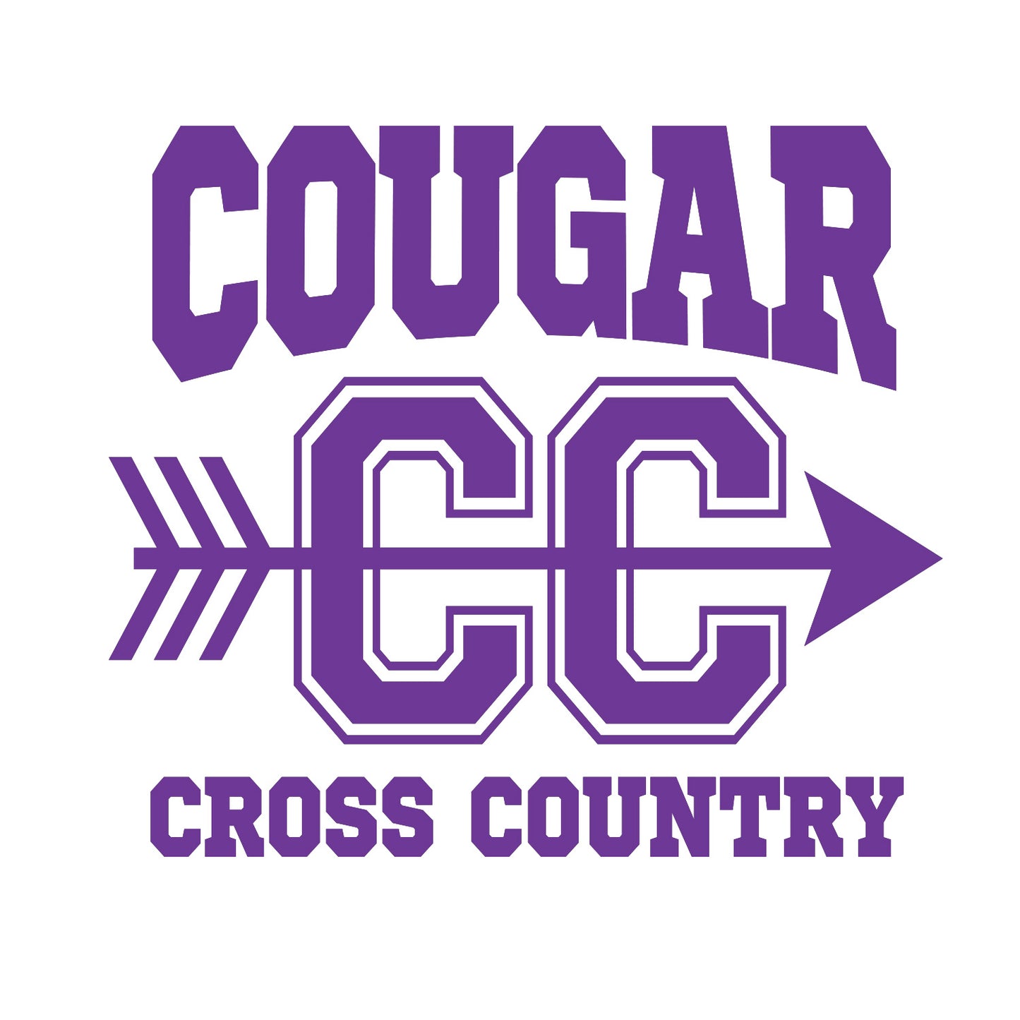 COUGAR CROSS COUNTRY WINDOW DECAL