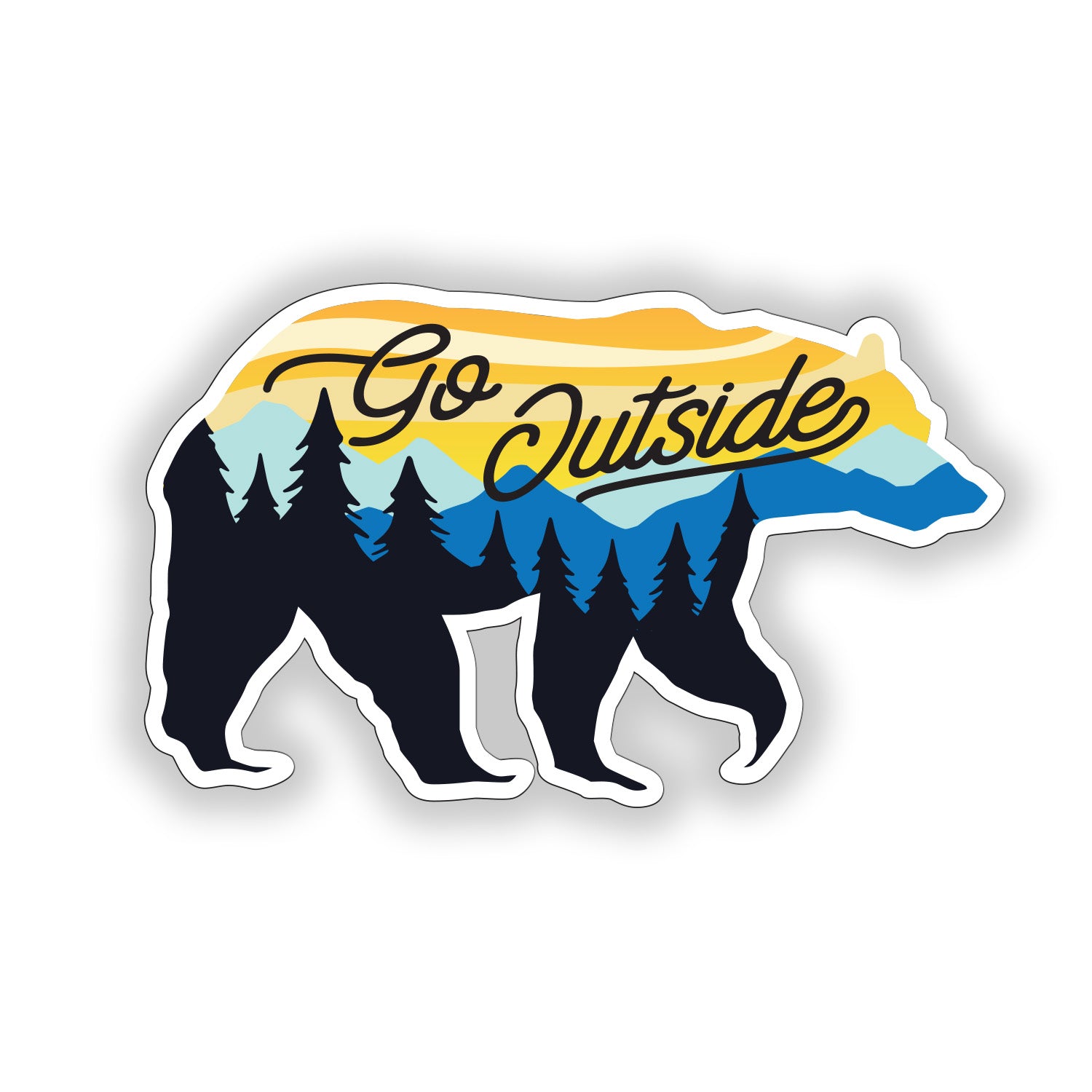 Go Outside More Spring Sticker GO OUTSIDE STICKER – BlueMonkeyDesigns