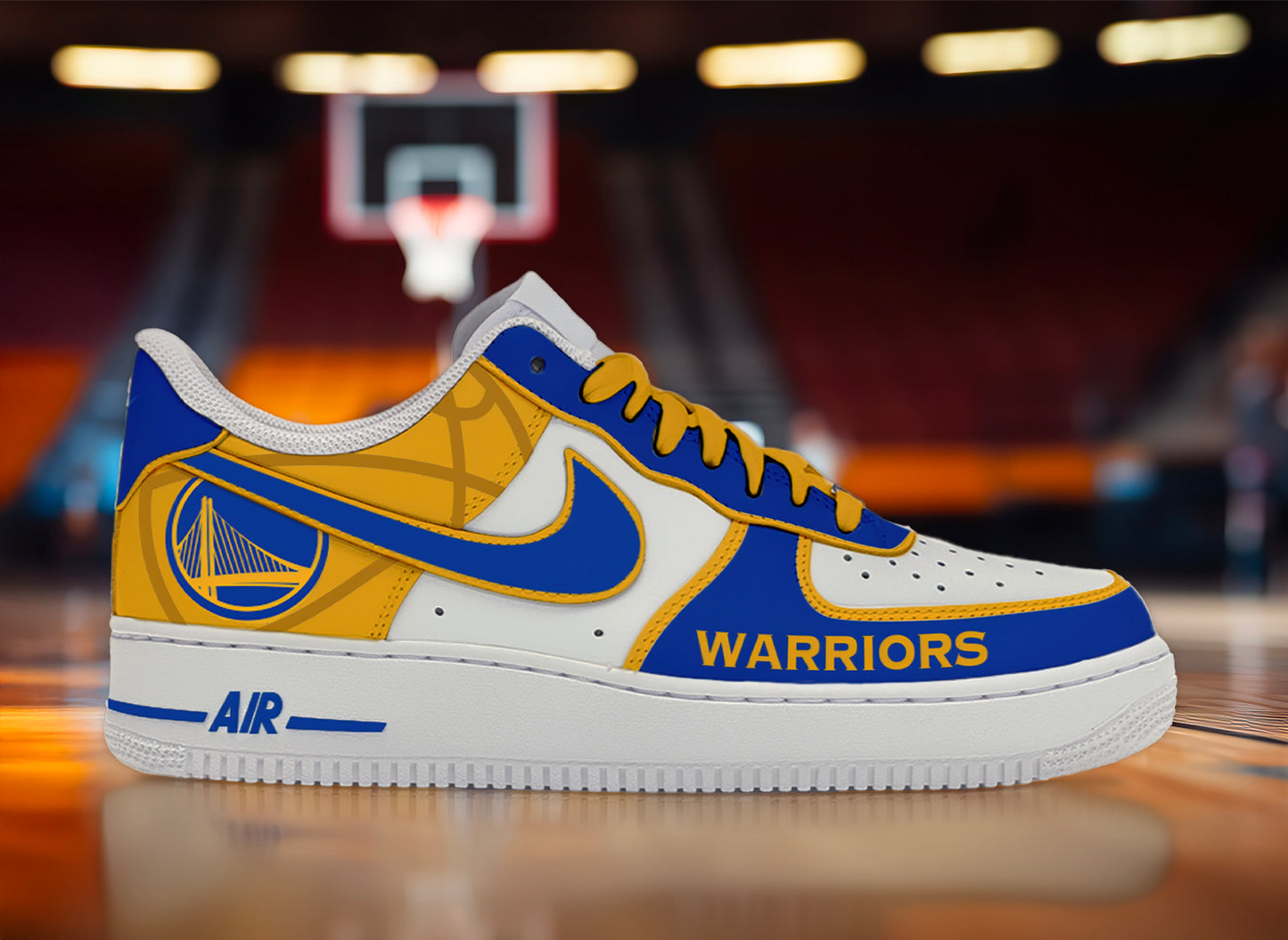 Air Force 1 Custom Painted Golden State Warriors (#30)