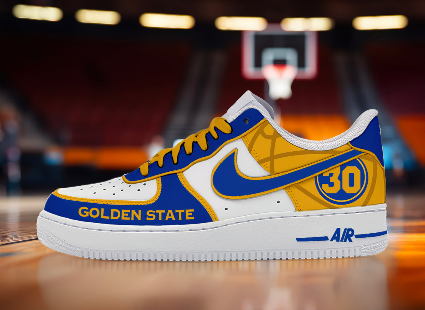 Air Force 1 Custom Painted Golden State Warriors (#30)