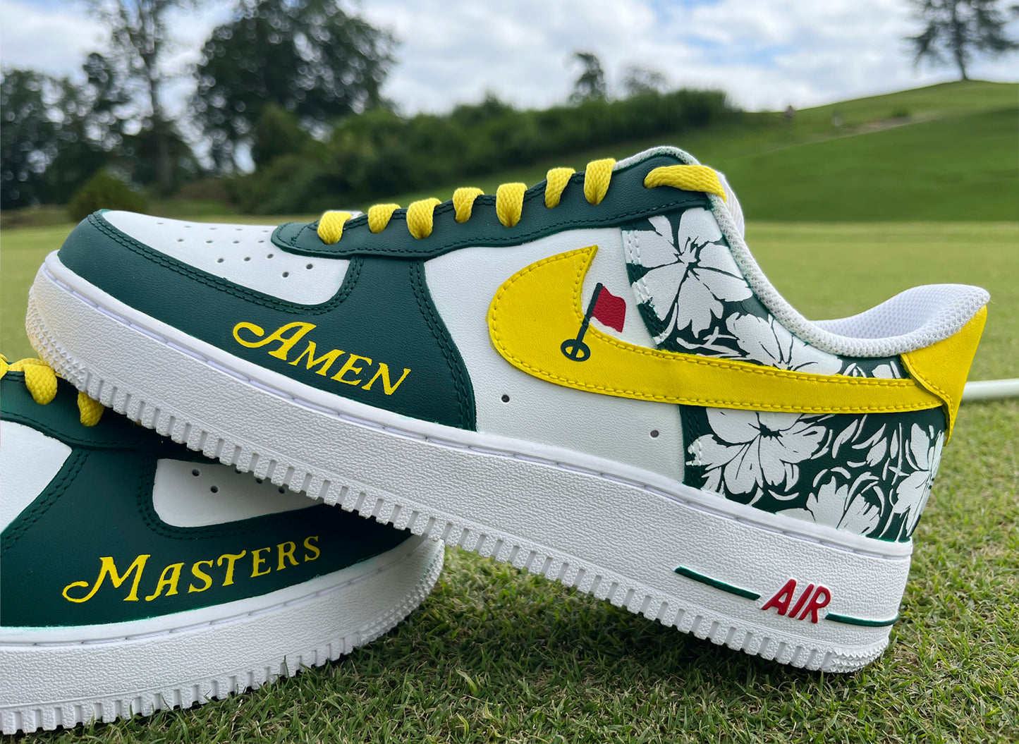 Air Force 1 Custom Painted Masters Golf Style