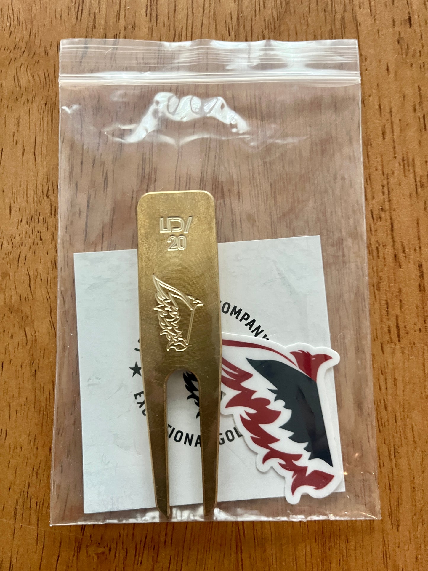 Legend Golf Two Prong Brass Domino Divot Tool LTD to 20