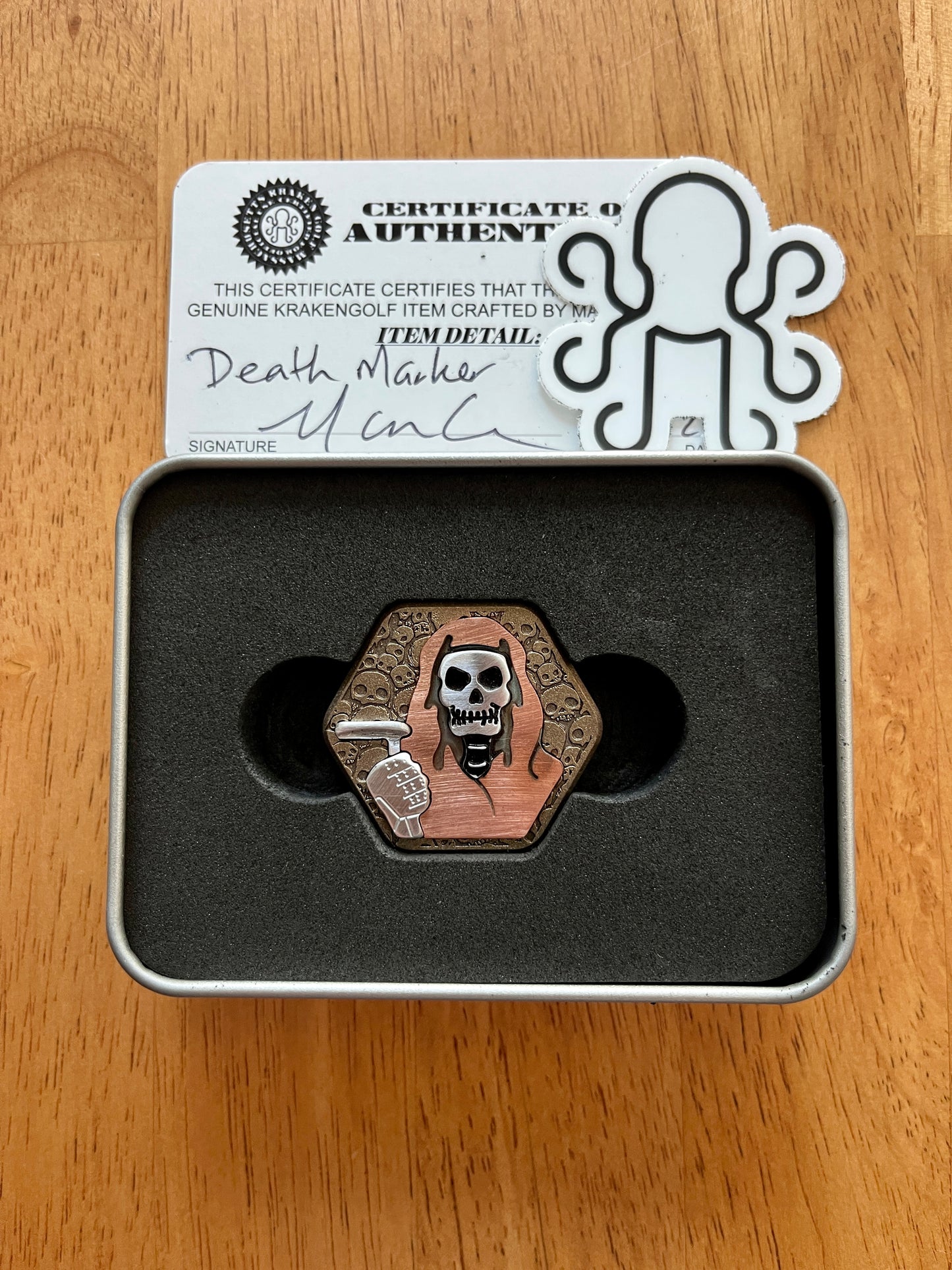 KRAKEN Death Golf Ball Marker Limited Edition 1 of 60