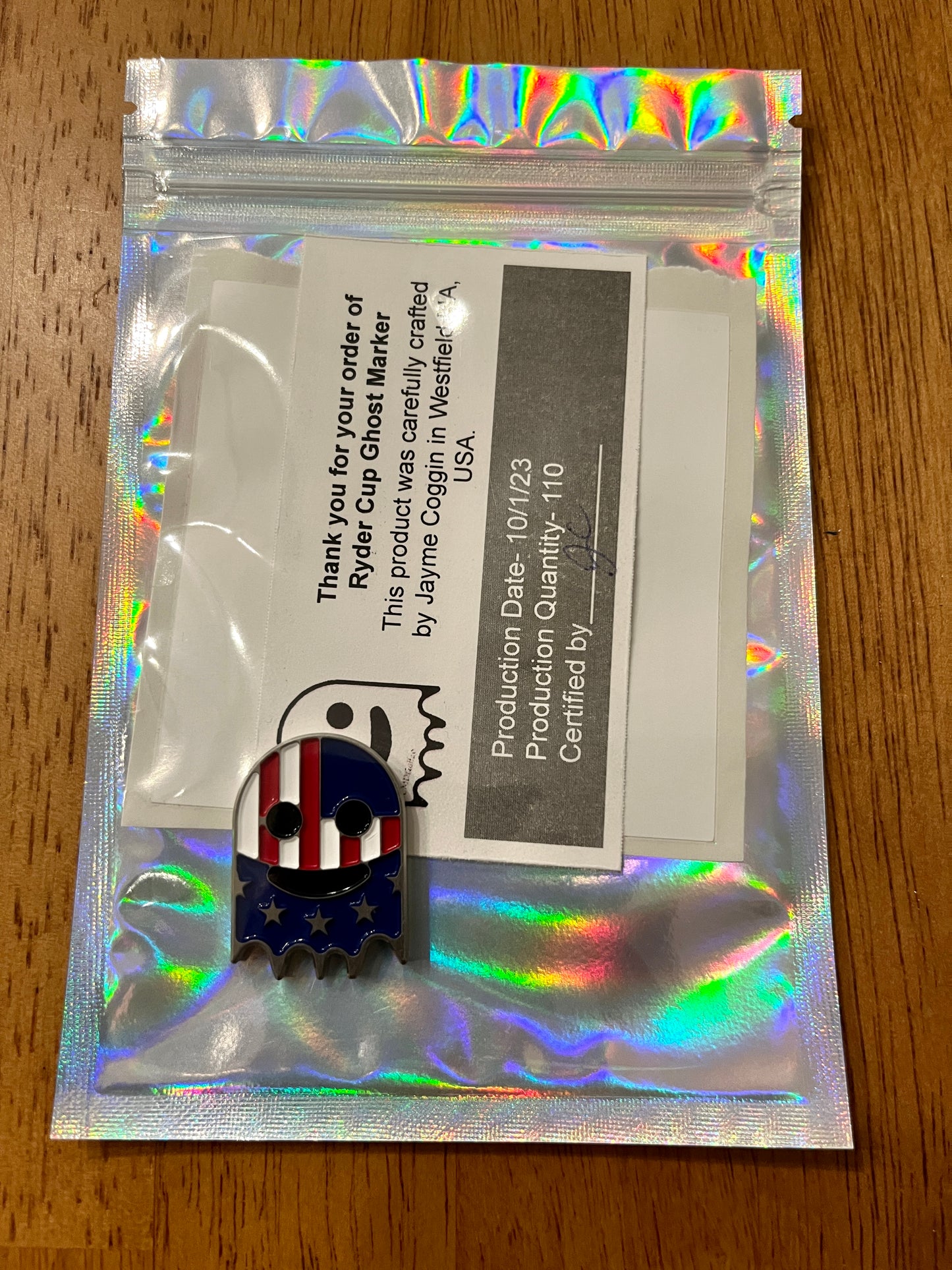 CMD Golf Ryder Cup Ghost Ball Marker 1 of 110