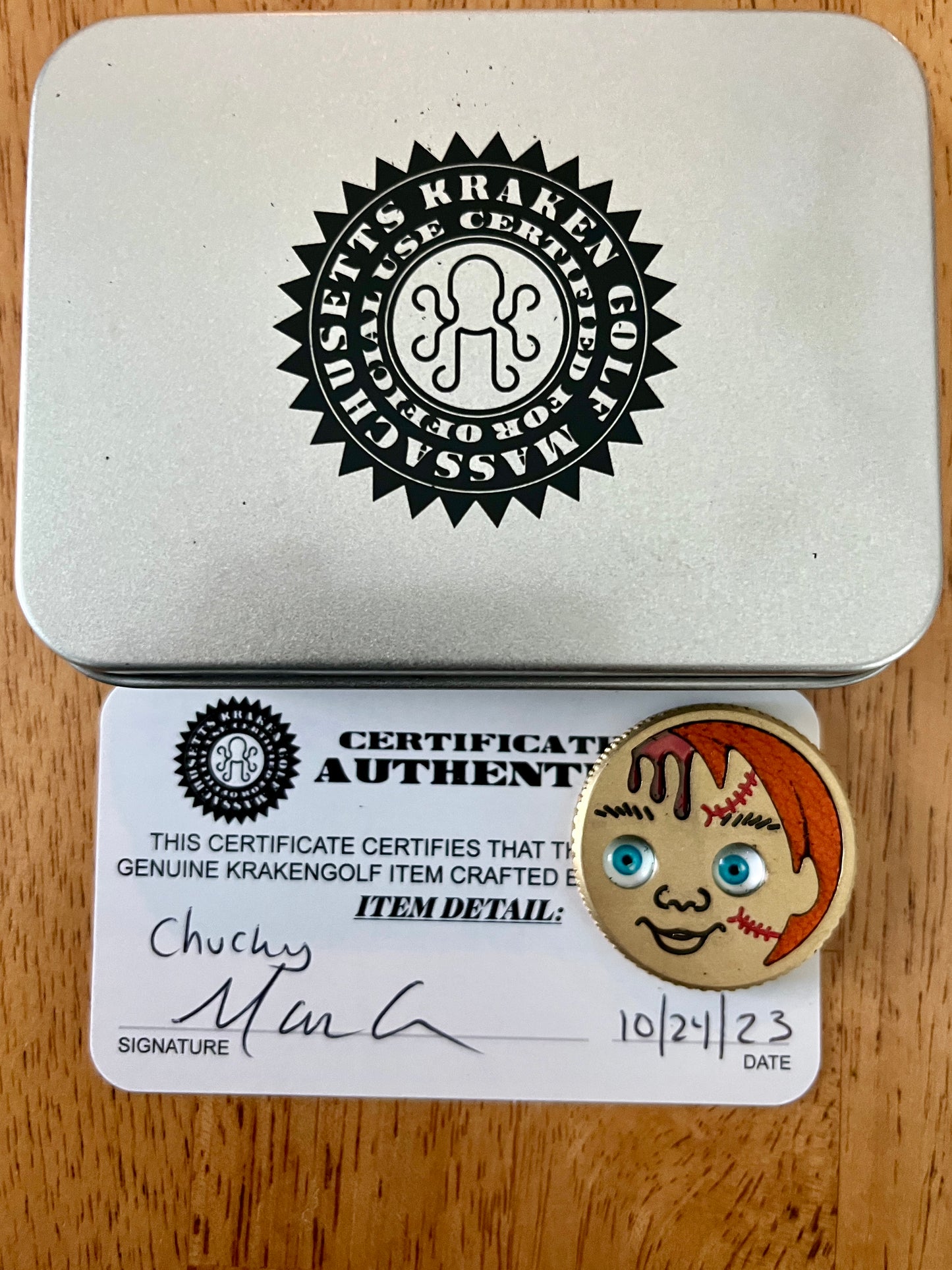 KRAKEN Golf Ball Marker "Chucky" Halloween Edition Limited Edition 1 of 50