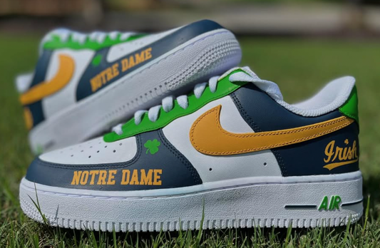 Air Force 1 Custom Painted Notre Dame Fighting Irish