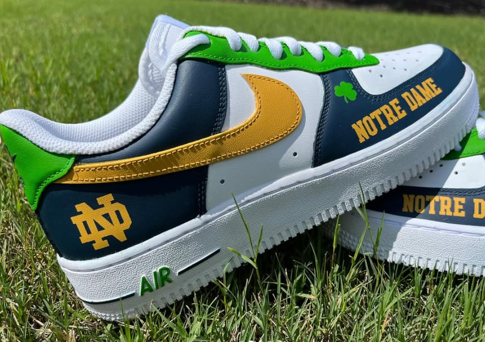 Air Force 1 Custom Painted Notre Dame Fighting Irish