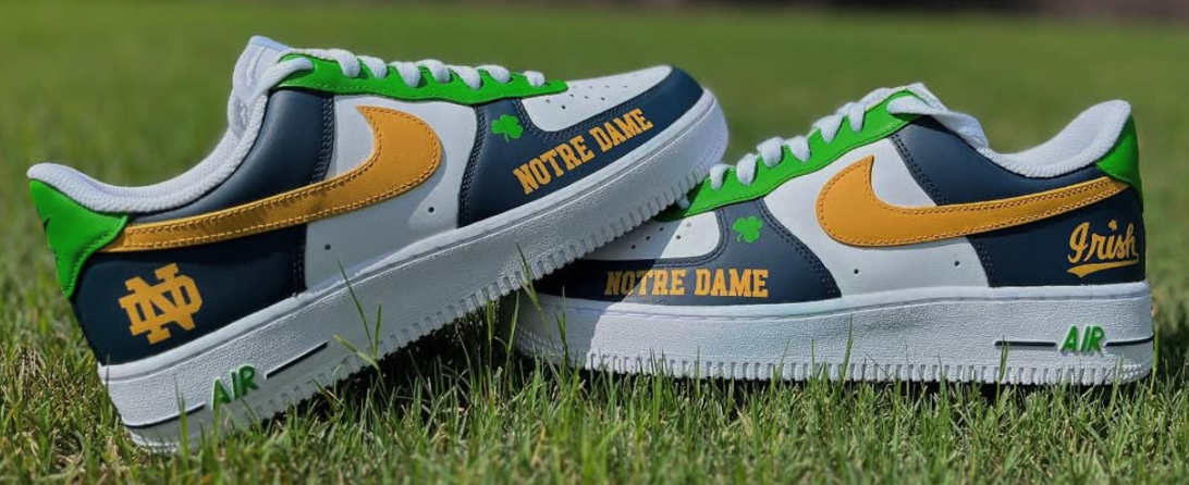 Air Force 1 Custom Painted Notre Dame Fighting Irish