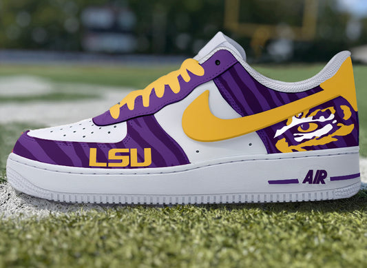 Air Force 1 Custom Painted LSU Tigers