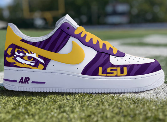 Air Force 1 Custom Painted LSU Tigers