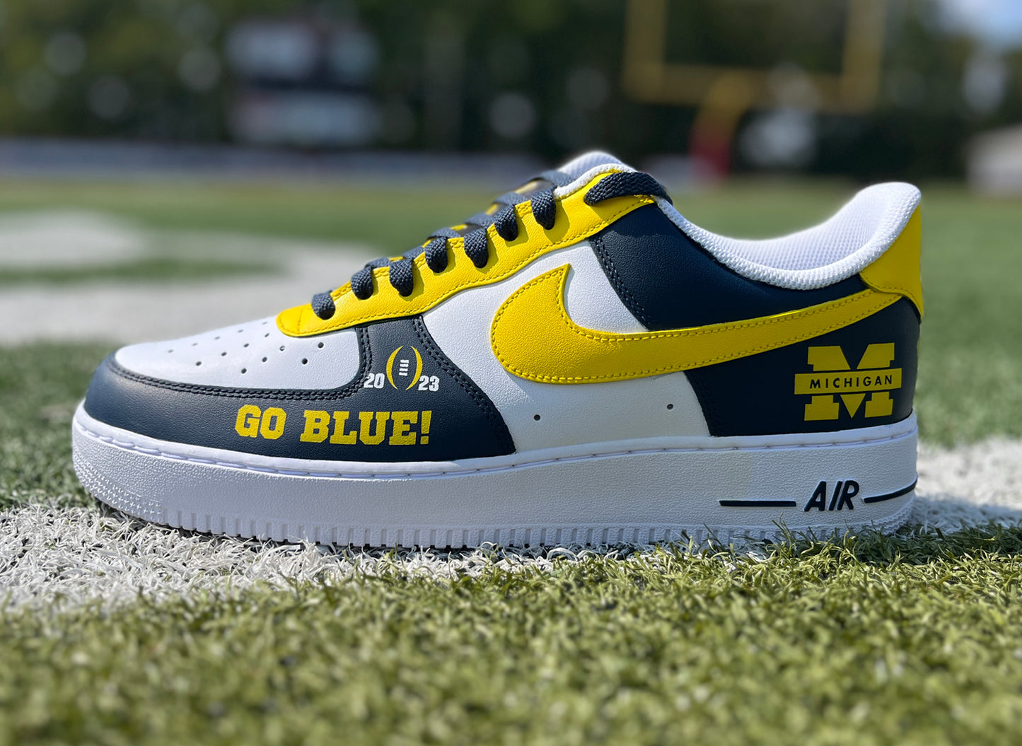 Air Force 1 Custom Painted University of Michigan Natty