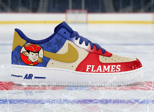 Air Force 1 Custom Painted Minuteman Flames Ice Hockey