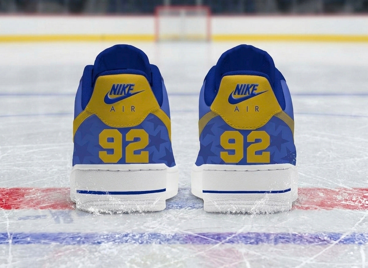 Air Force 1 Custom Painted Minuteman Flames Ice Hockey