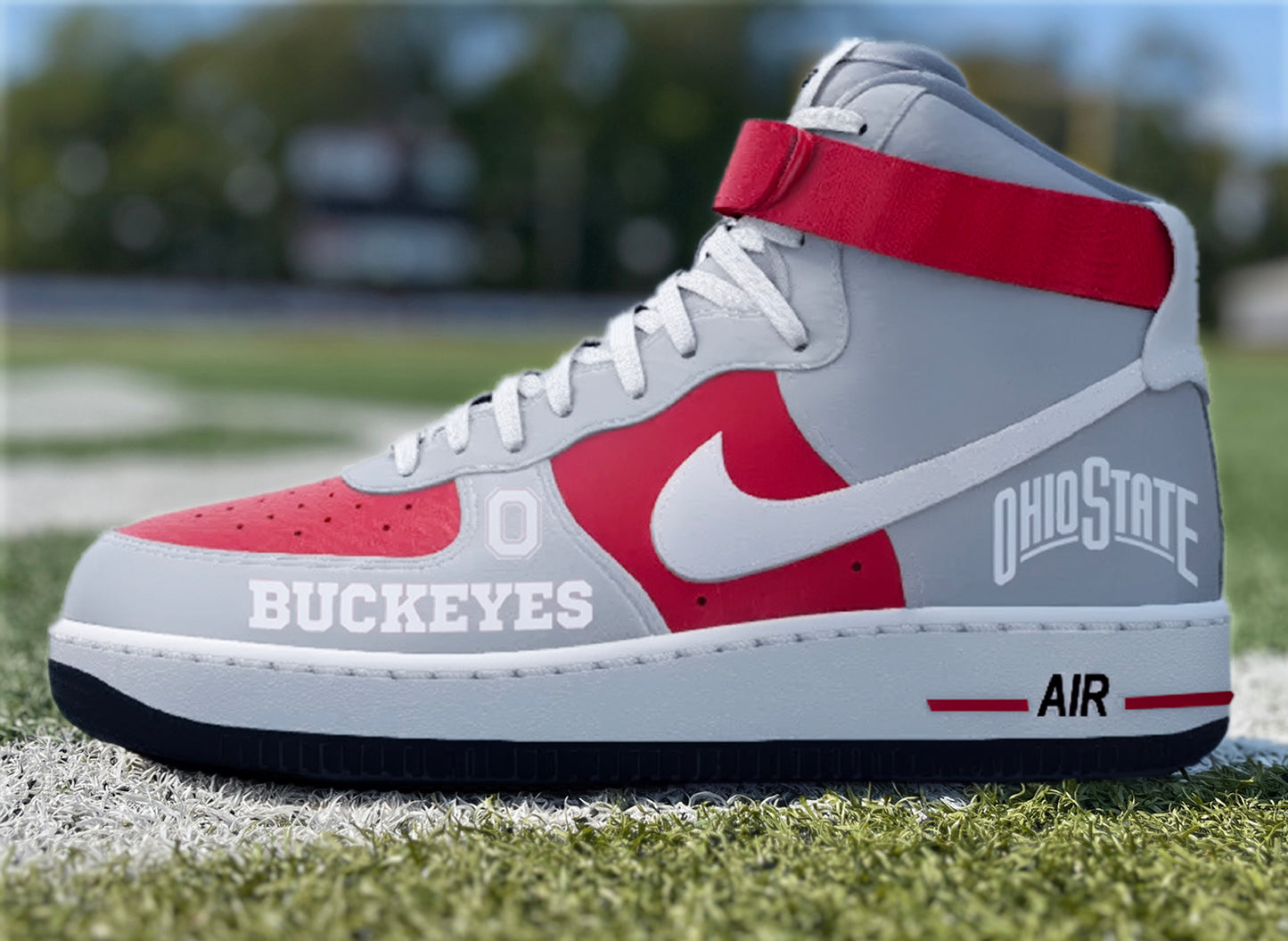 Air Force 1 High Custom Painted Ohio State University