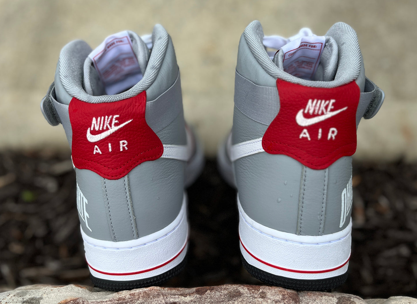 Air Force 1 High Custom Painted Ohio State University Natty
