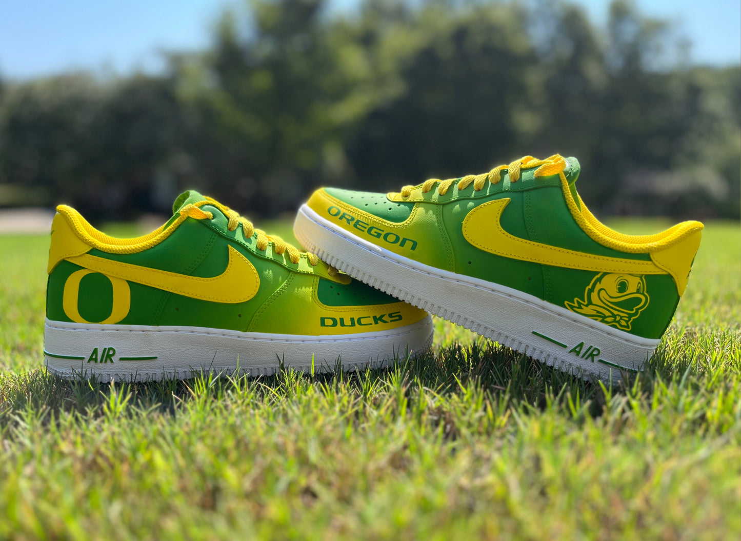 Air Force 1 Custom Painted Oregon Ducks V1