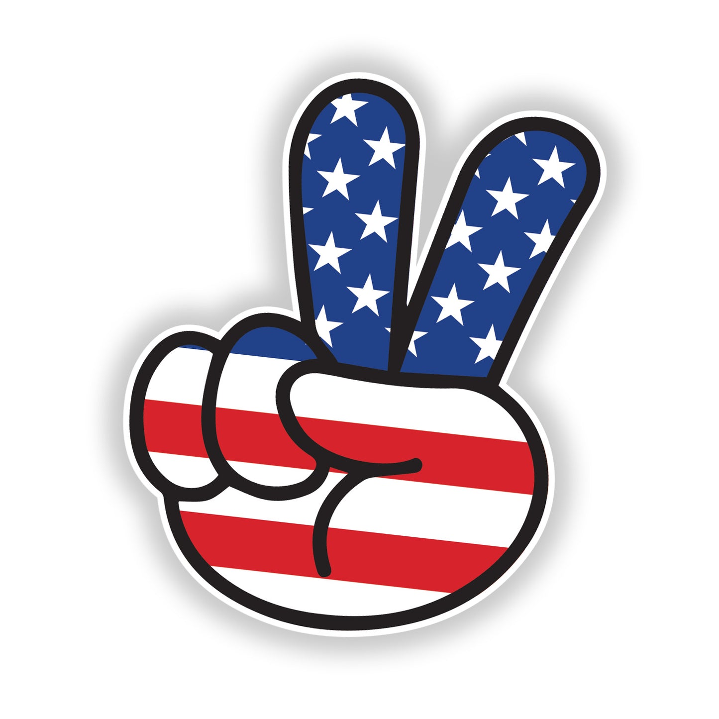 Patriotic Peace Sign Sticker