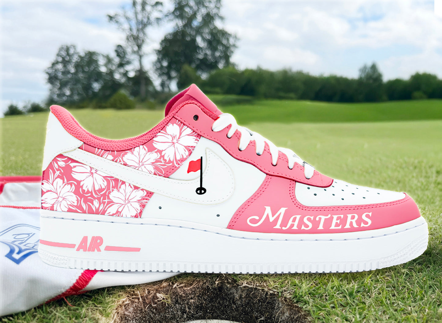 Air Force 1 Custom Painted Masters Golf Pink