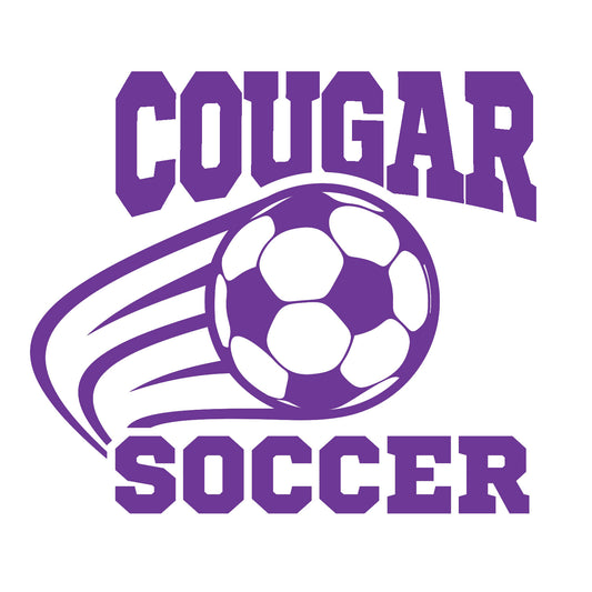 COUGAR SOCCER WINDOW DECAL