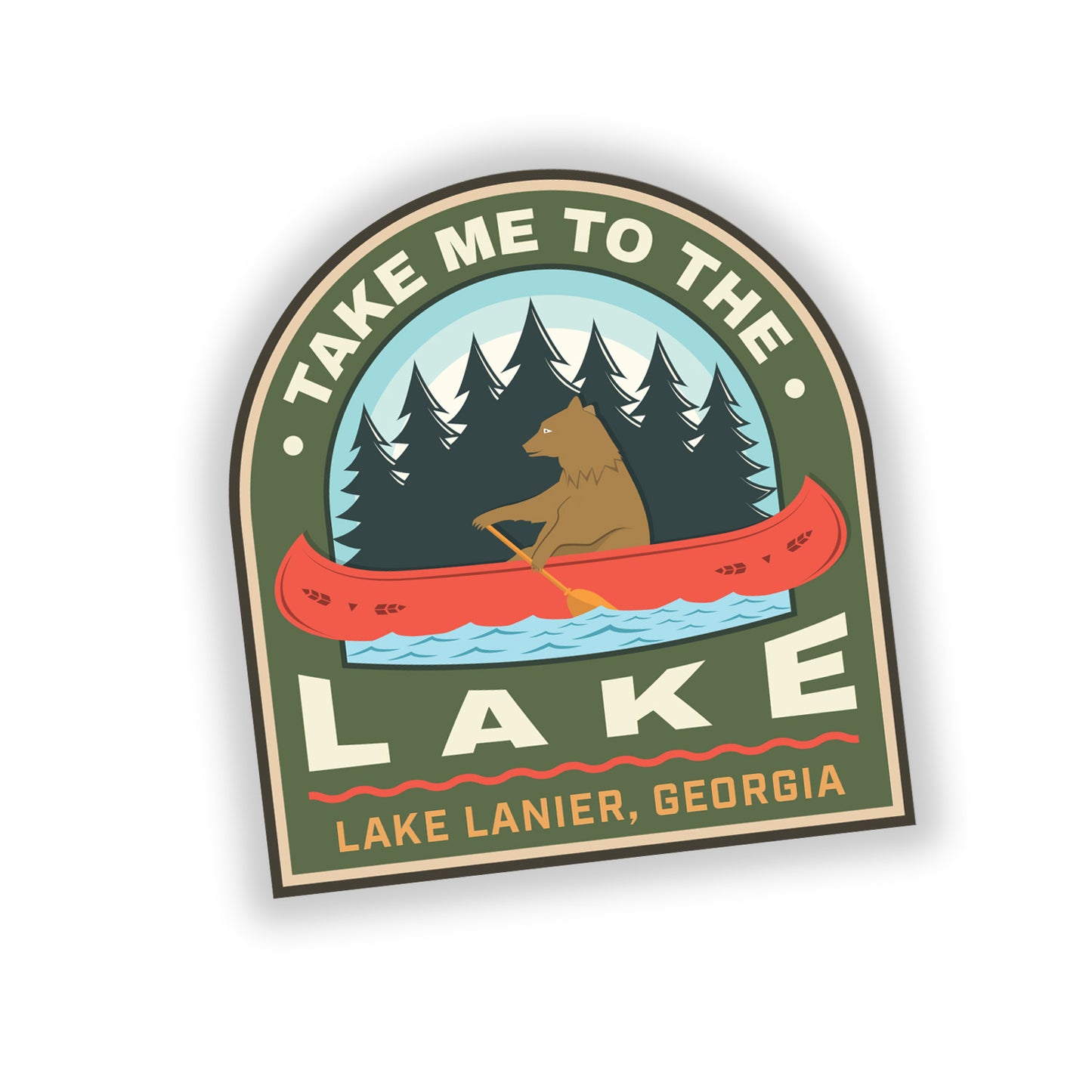 TAKE ME TO THE LAKE STICKER