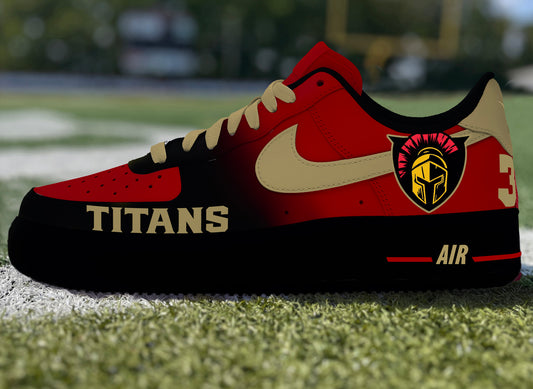 Air Force 1 Custom Painted Travel Football Titans