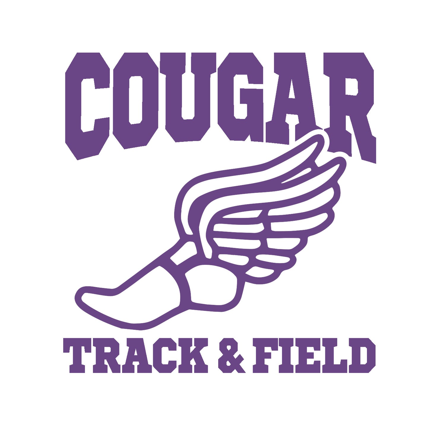 COUGAR TRACK & FIELD WINDOW DECAL