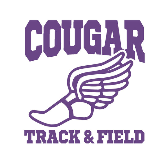 COUGAR TRACK & FIELD WINDOW DECAL