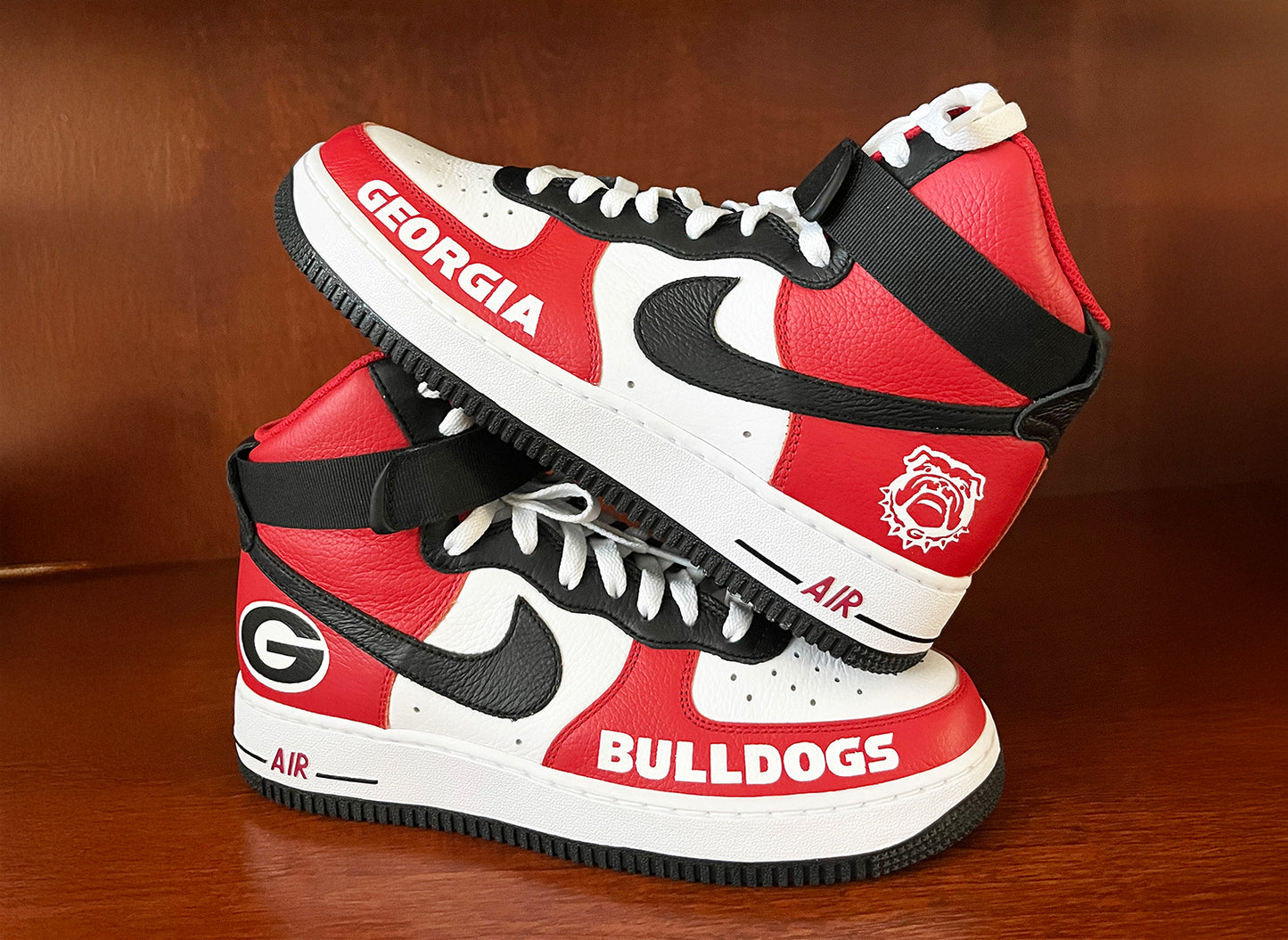 Air Force 1 High Custom Painted University of Georgia