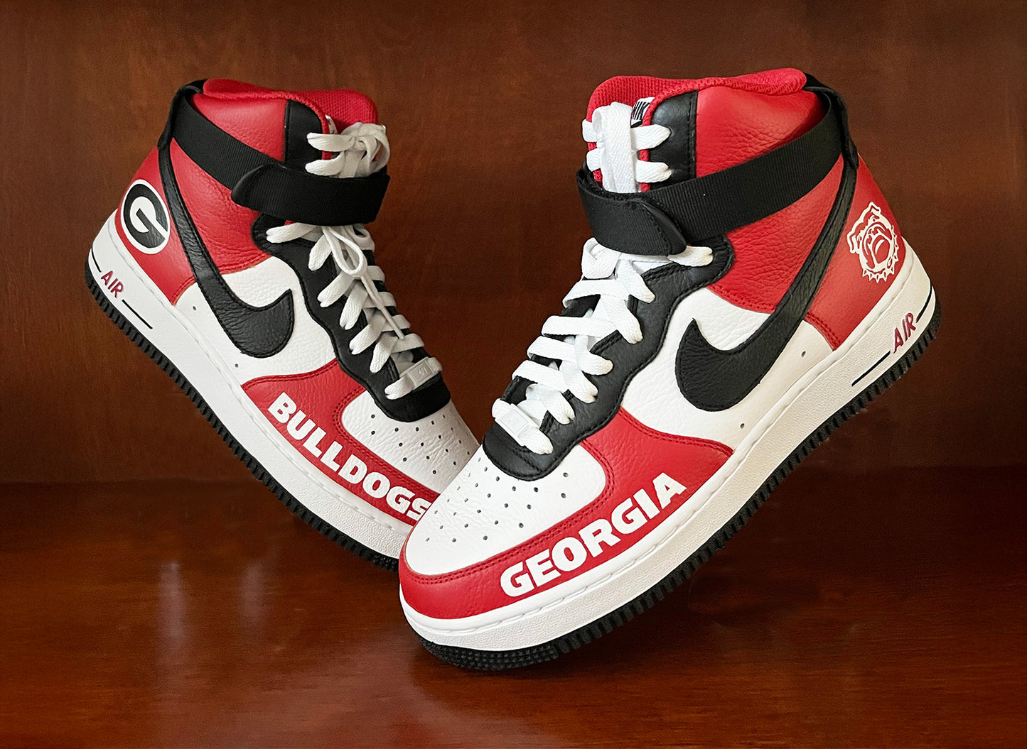 Air Force 1 High Custom Painted University of Georgia