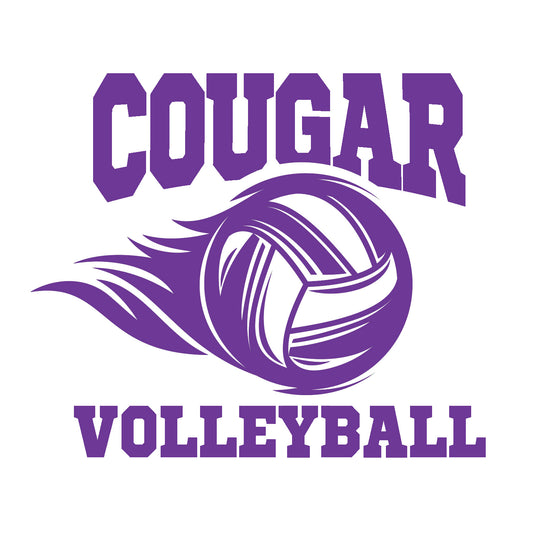 COUGAR VOLLEYBALL WINDOW DECAL