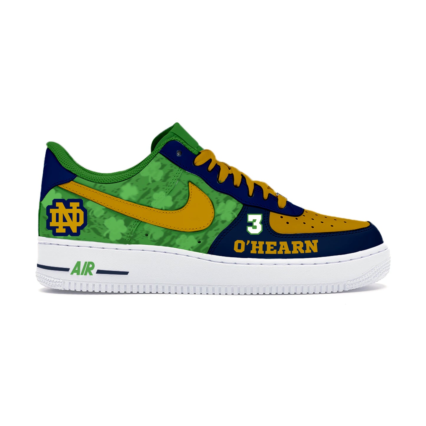 Personalized Air Force 1 Custom Painted Notre Dame Fighting Irish